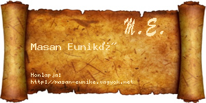 Masan Euniké névjegykártya